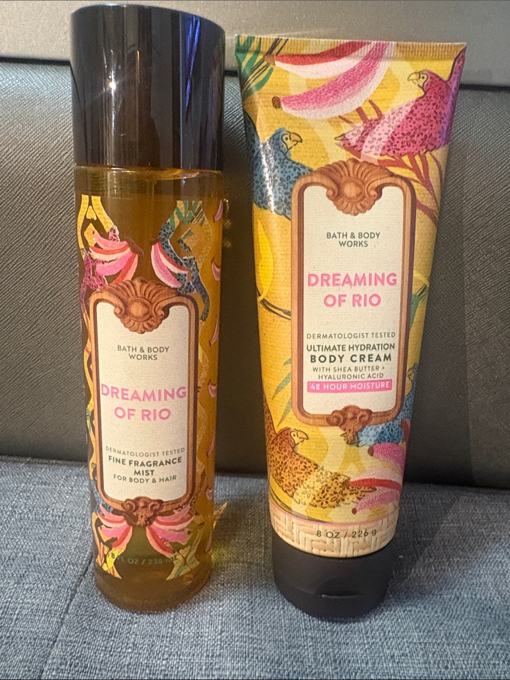 Bath & Body Works Dreaming of Rio Mist & Body Cream - Pink/Yellow/Gold
